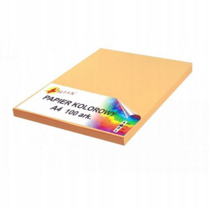 Papier kolorowy A4 80g pomarańczowy jasny 100 ark
