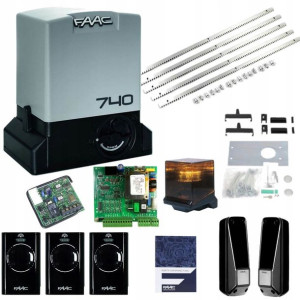 Faac 740 500kg, 3 Piloty 868 Mhz, 5m Listwy, Lampa