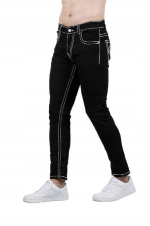 Spodnie Męskie Jeans Czarne Sf14 - Rozm. M 32/28