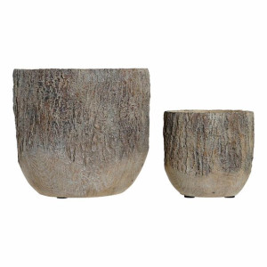 Doniczka DKD Home Decor Pień Brązowy Cement Tradycyjny 20 x 20 x 19 cm