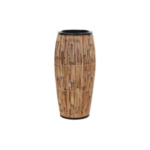 Doniczka DKD Home Decor Naturalny Czarny Metal Rattan (40 x 40 x 82 cm)