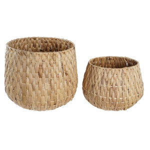 Zestaw garnków DKD Home Decor Naturalny Włókno (45 x 45 x 39 cm)