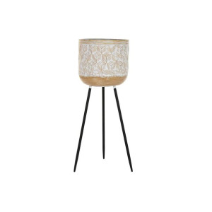 Doniczka DKD Home Decor Metal Biały Dwuowy (31 x 31 x 86 cm)