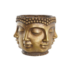 Doniczka DKD Home Decor Złoty Budda Orientalny Magnez (34 x 34 x 30 cm)