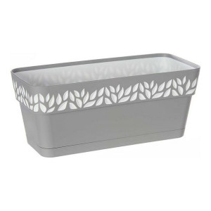 Samonawadniająca donica Stefanplast Cloe 13,3 x 12,3 x 29,3 cm Szary Biały