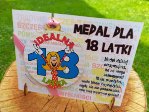 Medal dla kobiety na 18 urodziny. Super prezent !