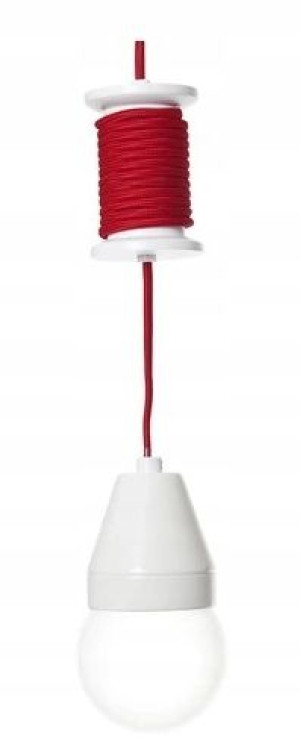 Lampa sufitowa wisząca SPOOL czerwona żyrandol