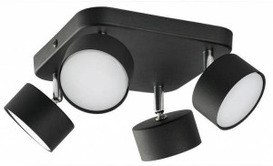 Lampa sufitowa plafon reflektor CLARK 4 czarna