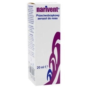 Narivent, przeciwobrzękowy aerozol do nosa, 20 ml