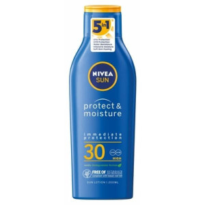 Nivea Sun Protect & Moisture, nawilżający balsam do opalania SPF 30, 200 ml