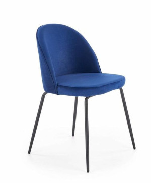 Krzesło tapicerowane welurowe K314 velvet granat