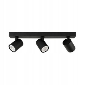 Lampa sufitowa LUMSI 3 listwa reflektor czarny