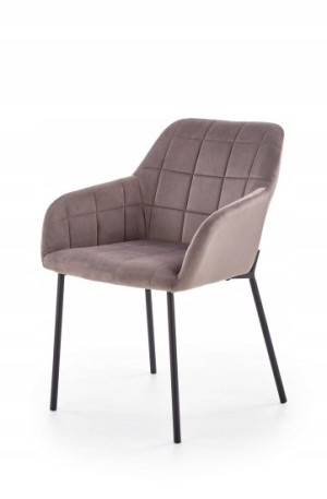 Krzesło tapicerowane welurowe K305 velvet szare