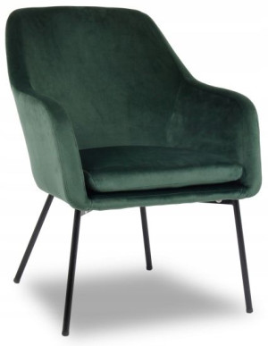 Fotel tapicerowany Baron velvet ciemny zielony