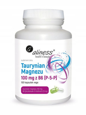 Aliness MAGNEZ TAURYNIAN 100kapsułek Witamina B6