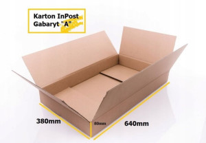 Karton klapowy InPost 640x380x80 Paczkomat gab. A