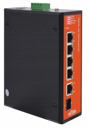 Switch Przemysłowy Poe 6-port Din 120w Cctv