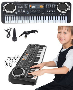 Keyboard Pianino Mq-6106 Organy Dzieci Mikrofon