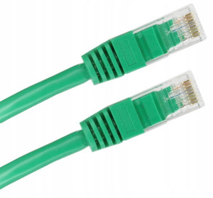 Patch-cord U/UTP kat.6 PVC 3m zielony 5szt ALANTEC