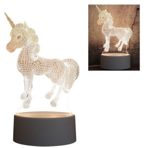 Lampka LED 3D Jednorożec na prezent
