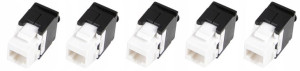 Transmisyjne gniazda keystone UTP kat.6 RJ45 5 szt