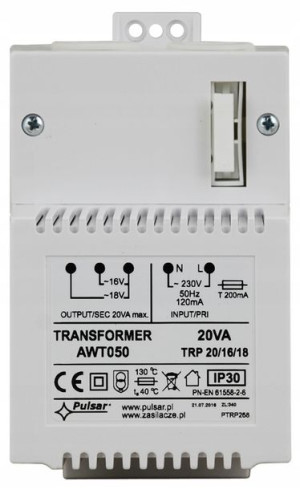 Awt050 - Transformator Trp 20va/16v/18v