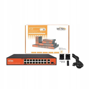 Przełącznik Switch PoE 16xFE 1xSFP 150W Watchdog