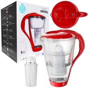 Dzbanek Dafi CRYSTAL LED 2l makowy wkład Classic