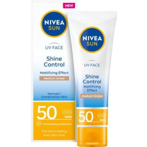 Nivea Sun UV Face Shine Control, matujący krem do twarzy z ochroną, SPF 50