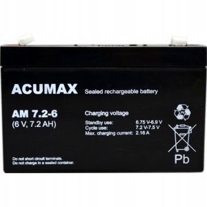 AM 7.2-6 Acumax rowery elektryczne 7.2Ah 6V