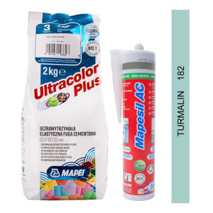 MAPEI fuga ULTRACOLOR PLUS 2kg + silikon MAPESIL AC 182 turmalin