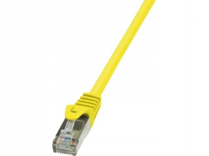 Patch-cord U/UTP kat.5e PVC 0.5m żółty 20 szt