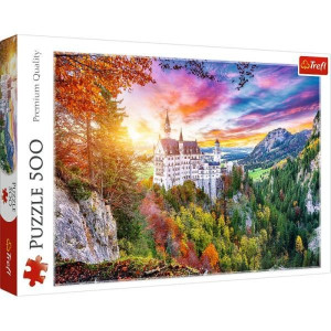 puzzle trefl 500 37427 widok na zamek Neuschwanstein