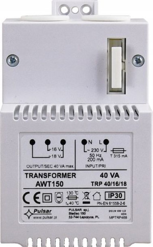 Awt150 - Transformator Trp 40va/16v/18v