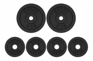 Obciążenie żeliwne 15KG ZESTAW 30mm talerz krążek
