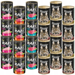 RAFI x FLIPPER - Zestaw puszek mix smaków 24x400g