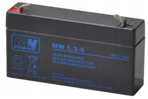 Akumulator AGM MW POWER seria MW 1.3-6 T1 6V 1,3Ah