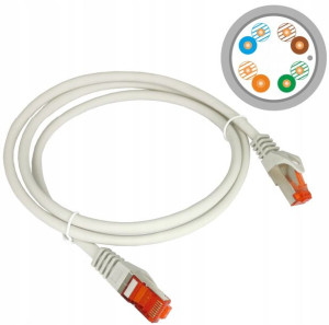 Kabel internetowy ekranowany F/UTP kat5e 0,25m x20