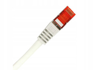 Przewód sieciowy RJ45 F/UTP kat.5e szary 0,25m x10