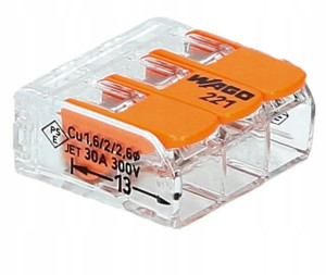 Szybkozłączka Wago Compact 3x0,5-6mm² 30szt Uniwer