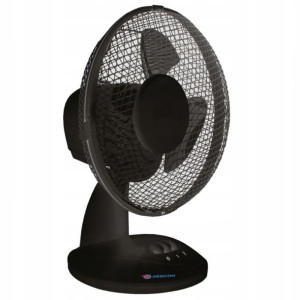 Wentylator Wiatrak Biurkowy 9'' 30w Czarny Dedra