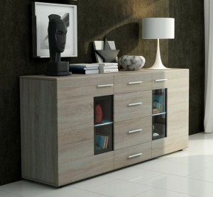 Komoda dąb sonoma Tango 169x79 cm LED