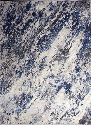 Dywan Nowoczesny Niebiesko Biały 160x220