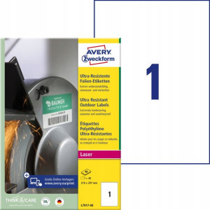 Etykiety Polietylenowe Ultra Avery 210x297