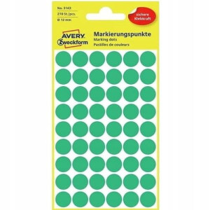 Kolorowe Kółka Do Oznaczania Avery 12mm 3143