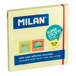 Milan Karteczki samoprzylepne SUPER STICKY 76x76