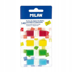 Milan Indeksy transparentne FLUO 4 kolory 45 x12mm