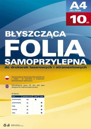 Samoprzylepna folia do drukarek atramentowych A4 p