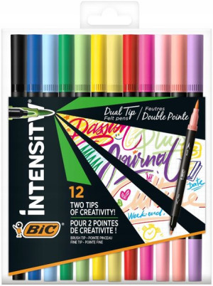 Bic Pisak dwustronny Pastel 12szt.