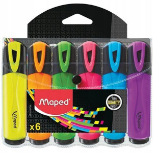 Zakreślacz Fluo Peps Mix Kolorów 6 Szt Maped
